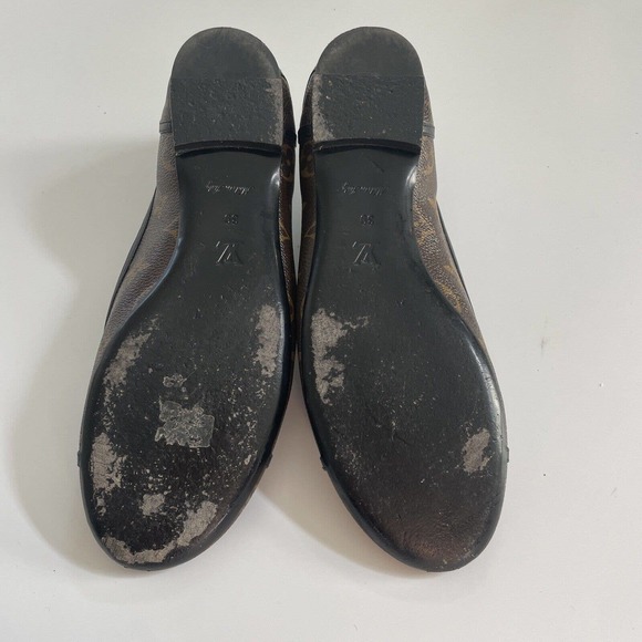 Louis Vuitton Womens 39 Monogram Revival Ballet Flat Ballerina Slip On AUTHENTIC - Picture 6 of 16